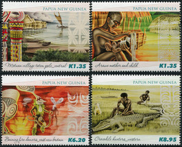 Papua New Guinea. 2015. Traditional Paintings (MNH OG) Set of 4 stamps - $12.22