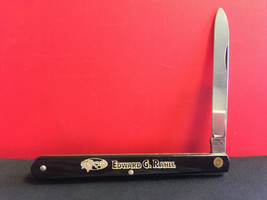 Old Vtg Stainless Colonial Fruit Knife Blade Edward G. Rahll Black Grips - $39.95