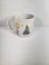 Precious Moments Christmas Coffee Cup Mug Raised Images Sherwood Brands ... - £10.18 GBP