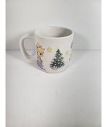 Precious Moments Christmas Coffee Cup Mug Raised Images Sherwood Brands ... - £10.20 GBP