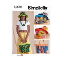 Simplicity Sewing Pattern 9580 R11517 Bag Hat Necklace - $9.74
