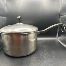 Farberware Aluminum Clad Stainless Steel 3 Qt. Quart Sauce Pot w/ Lid 8” inch - £11.09 GBP