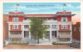 Colonial Hotel Monmouth Illinois 1930s postcard - $6.43