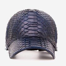 Boss Navy Blue Python Leather Cap image 2
