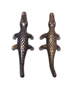 4.3&quot; Vintage CROCODILE Cabinet Drawer Pulls Knob, Brass Cupboard Handle - $57.44 CAD+