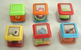  Lot of 6 Fisher Price Peek A Boo Blocks Sensory Puzzle Interactive Stacking Toy - £12.98 GBP