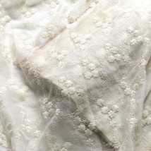 Embroidery Floral Lace Chiffon Tulle Fabric 49&quot; Width 0.5Y Bridal Dress Costume - £10.46 GBP