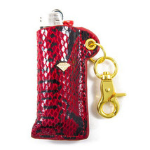 New in Giftbox Diamond Supply Co Red Black Gold Snakeskin Lighter Sleeve Holder - £17.28 GBP