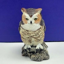 Charles Earnhardt bronze wildlife collection Great Horn owl figurine sig... - $39.55