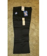 DICKIES Girls Jr Black Uniform Capri Sz 11 Boot Cut Waist 34&quot; x Inseam 2... - £11.83 GBP