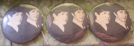 3 vintage homemade Buttons Pins the Beatles 44mm diameter - £7.58 GBP