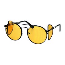 Unisex Round Sunglasses Extra Side Cover Lens Metal Frame UV 400 - £16.40 GBP