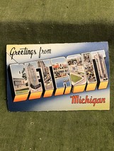Greetings from Detroit, Michigan postcards 1940&#39;s-50&#39;s MINT - £16.69 GBP