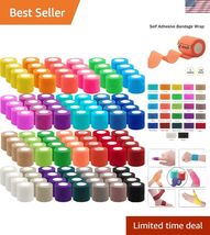 108 Rolls Self Adhesive Bandage Wrap 2 Inch Colored Self Stick Bandage A... - $93.91