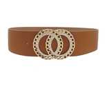 Double Circle Chain And Rhinestone Trim Design Belt - $29.35