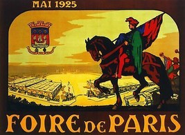 6187.Paris Trade Fair Foire de Paris French May 1925 Poster.Wall Art Decor. - £12.65 GBP+