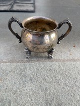 Vintage Sheridan Silver On Copper Sugar Bowl - $29.69