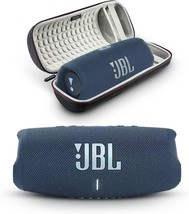 JBL Charge 5 - Portable Bluetooth Speaker with Megen Hardshell Travel Case, Blue - £176.64 GBP