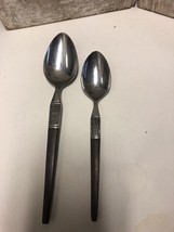 Vtg Ekco Eterna La Joya Mid-Century Stainless 2 Pcs Serving &amp; Place Spoons As Is - £7.06 GBP