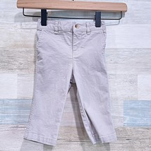 Ralph Lauren Flat Front Chino Pants Gray Cotton Casual Baby Boys 9 Month... - $9.89