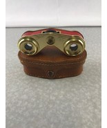 Vintage Red &amp; Gold Opera Glasses 2.5X Japan Leather Case Kg - €38,33 EUR