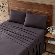 UGG Queen Flannel Sheet Set 4 Piece Deep Lodge Brown 100% Cotton Turkey NEW - £71.21 GBP