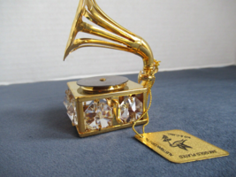 Swarovski crystal Charming Temptations phonograph record player KG&amp;C 24 K gold - $36.21