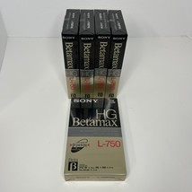 SONY HG BETAMAX L-750 LOT OF 5 NEW FACTORY SEALED BLANK TAPES - $38.31 CAD