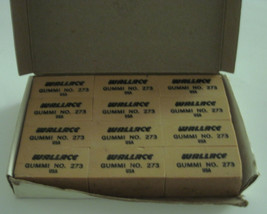 Vintage Box of Wallace Art Gummi Erasers No. 273 USA One Dozen each 2&quot; x... - $11.88