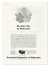 Print Ad Associate Industries of Nebraska No Sales Tax 1938 Advertisement - £9.83 GBP
