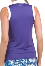 NWT Ladies TOMMY BAHAMA Sea Palms Navy & White Sleeveless Polo Golf Shirt M & L image 2
