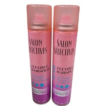 (2)SALON Selectives Flexible Hairspray Brushable Contro Hold 4 Oz New Original - £11.83 GBP