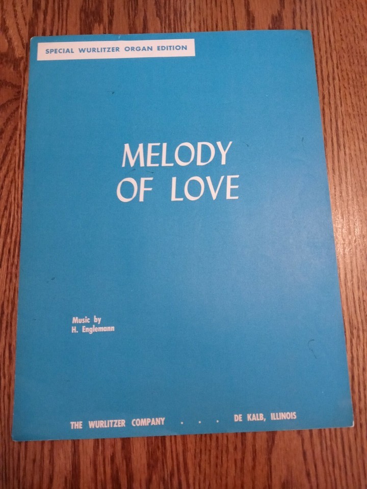 Wurlitzer Organ Melody of Love Sheet Music Read-A-Rhythm model 4040 4100 - $87.88