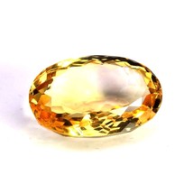 6.9Ct Naturel Citrine Jaune (Sunella) Coupe Ovale Pierre Précieuse - £26.24 GBP