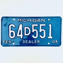 2005 United States Michigan Base Dealer License Plate 64D551 - $16.82