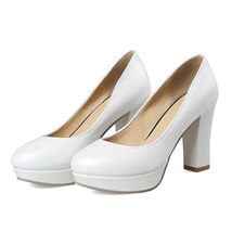platform shoes high heels black slip-on women pumps elegant ladies dress shoes n - £42.41 GBP