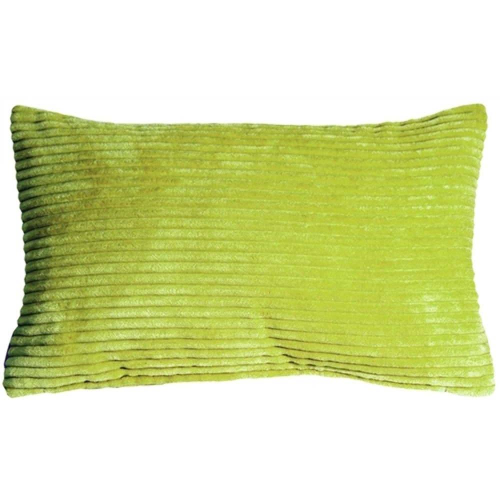Wide Wale Corduroy 12x20 Green Throw Pillow, Complete with Pillow Insert - £25.13 GBP