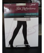 Hanes Silk Reflections Control Top Black Opaque Tights - Size AB - £10.95 GBP