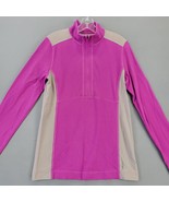 Eddie Bauer Women Shirt Size L Purple Tall Sporty Zip Henley Classic Lon... - £9.20 GBP