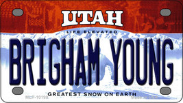 Brigham Young Utah Novelty Mini Metal License Plate Tag - £11.71 GBP
