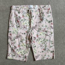 Childrens Place Floral Bermuda Shorts Girls Size 16 Pink Cotton Stretch NEW - $21.78