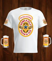 Newcastle Brown Ale  Beer White T-Shirt, High Quality, Gift Beer Shirt  - £25.17 GBP