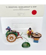 Dept 56 C. BRADFORD, WHEELWRIGHT &amp; SON Set Of 2 Dickens Village Retired NIB - €12,81 EUR