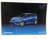 2013 Honda Fit Owners Manual [Paperback] Auto Manuals - £38.53 GBP