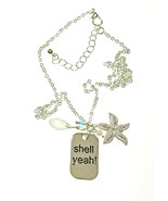 Shell Yeah! Silver Tone Necklace 16 inch Chain - $24.97 CAD