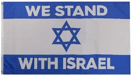 We Stand With Israel Outdoor 100% American Heavy Duty Israel Flag Waterproof 3x5 - £19.18 GBP