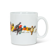 Birds Jumbo Coffee Mugs Set 4 Ceramic 16 oz Dishwasher Microwave Safe Multicolor image 3