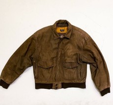 Vintage Wilsons Adventure Bound Leather Jacket Indiana Jones Top Gun Large - £71.70 GBP