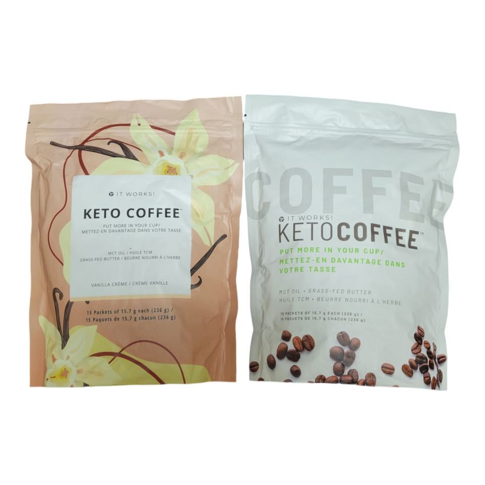 It Works! Keto Coffee and Keto Coffee Vanilla Bundle - Exp: 2026 - $86.00