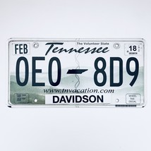 2018 United States Tennessee Davidson County Passenger License Plate 0E0 8D9 - £12.97 GBP